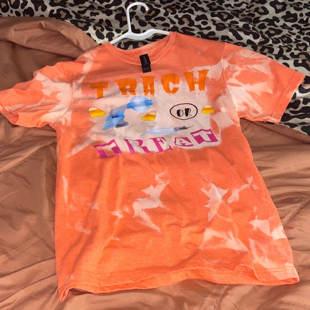 Gildan Orange Tie-Dye Kids T-Shirt - Picture 3 of 3
